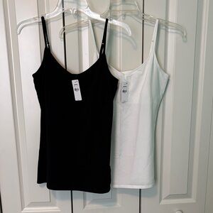 Express Women's Black & White Spaghetti Strap Camisole Duo Size Large Brand New
